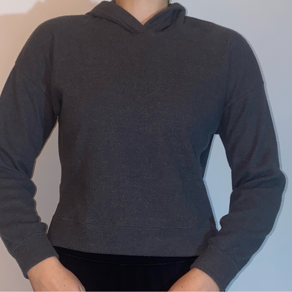 Abercrombie & Fitch, Dark Gray hooded long sleeve, size small